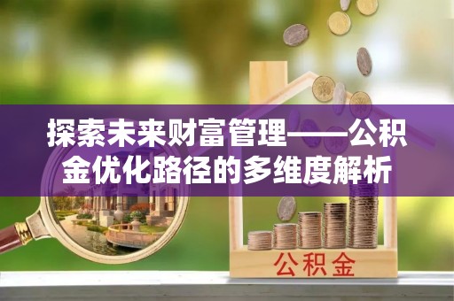 安康探索未来财富管理——公积金优化路径的多维度解析