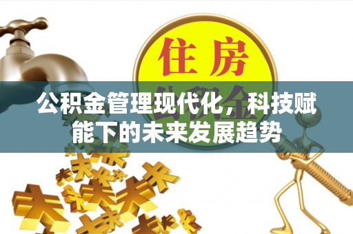 安康公积金管理现代化，科技赋能下的未来发展趋势
